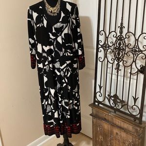 EUC Jessica London Mock Wrap Dress Size 14